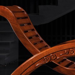 千匠一品中式虎斑木实木趟椅E317-H