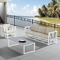 千匠一品户外优质铝合金沙发休闲花园露台沙发组合S1009A（20张起订）-X