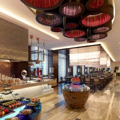 千匠一品柳州丽笙酒店餐饮空间家具配套装修QJYPXSM-3-E