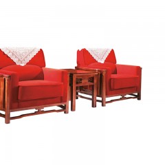 千匠一品 现代办公精选优质橡木实木牛皮沙发椅7050#-G