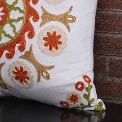千匠一品北欧优质棉麻绣花满绣含芯沙发抱枕KX-03-M
