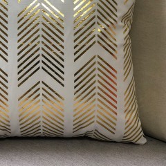千匠一品现代风格优质棉麻绒布烫金含芯沙发抱枕TJ-04-M