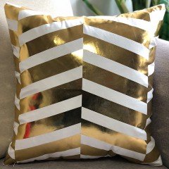 千匠一品现代风格优质棉麻绒布烫金含芯沙发抱枕TJ-08-M