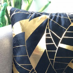 千匠一品现代风格优质棉麻绒布烫金含芯沙发抱枕TJ-09-M