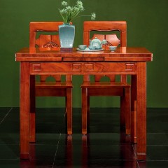 △千匠一品中式红木家具优质进口榆木功能餐台HT-C10-E