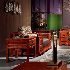 △千匠一品中式红木家具进口榆木（1+2+3位）沙发组合L5-E