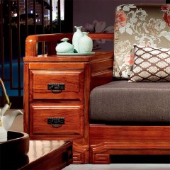 △千匠一品中式红木家具进口榆木（1+2+3位）沙发组合L5-E