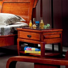 △千匠一品中式红木家具优选进口榆木床头柜HT-W05-E