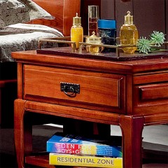 △千匠一品中式红木家具优选进口榆木床头柜HT-W05-E