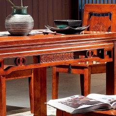 △千匠一品中式红木家具优质进口榆木餐桌HT-C65-E