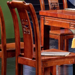 △千匠一品中式红木家具优质进口榆木餐椅HT-C01-E