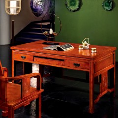 △千匠一品中式红木家具优质进口榆木书桌HT-S02-E
