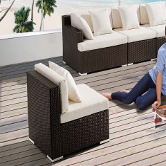 千匠一品户外沙发休闲藤椅沙发组合S1006W（20张起订）-X
