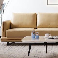 千匠一品现代风格简约精选橡木黄牛皮1+3+贵沙发组合7365#-G