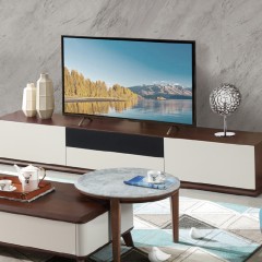 千匠一品北欧电视柜现代简约客厅茶几电视柜组合小户型实木电视地柜F1801-H