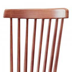 千匠一品北欧精选进口橡胶木高椅背餐椅9601-J