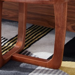 千匠一品北欧优质橡胶木+仿真皮卧室床尾凳9001-J