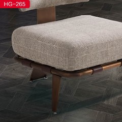 千匠一品 意式极简风格 优质格纹布艺+高密度海绵+不锈钢架 高档时尚休闲椅 HG-265-X