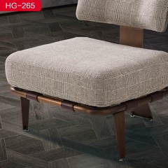 千匠一品 意式极简风格 优质格纹布艺+高密度海绵+不锈钢架 高档时尚休闲椅 HG-265-X