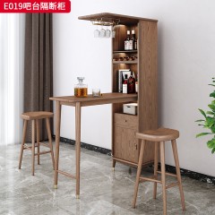 千匠一品 北欧风格 北美白蜡木 简约精致吧台隔断柜 E019吧台隔断柜-X
