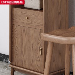千匠一品 北欧风格 北美白蜡木 简约精致吧台隔断柜 E019吧台隔断柜-X