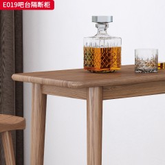 千匠一品 北欧风格 北美白蜡木 简约精致吧台隔断柜 E019吧台隔断柜-X