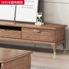 千匠一品 北欧风格 白蜡木+五金套脚 高档大气电视柜 1931 木面电视柜-X