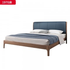千匠一品 北欧风格 白蜡木+高密度海绵+优质科技布 高档大气床 1970床-X