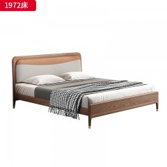 千匠一品 北欧风格 北美进口白蜡木+优质科技布+高密度海绵 简约精致床 1972床