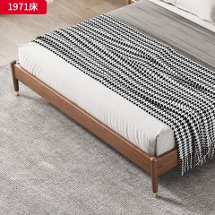 千匠一品 北欧风格 北美进口白蜡木+优质仿真皮+高密度海绵 精致简约床 1971床-X