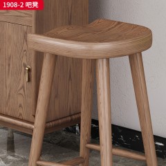 千匠一品 北欧风格 北美进口白蜡木 高档精致吧凳 1908-2 吧凳-X