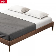 千匠一品 北欧风格 北美进口白蜡木+五金套脚 高档简约床 床架-X