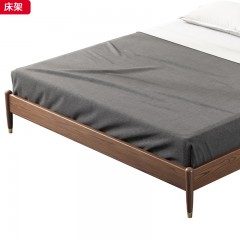 千匠一品 北欧风格 北美进口白蜡木+五金套脚 高档简约床 床架-X