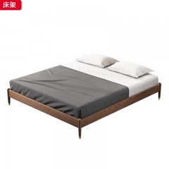 千匠一品 北欧风格 北美进口白蜡木+五金套脚 高档简约床 床架-X