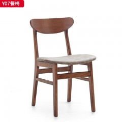 千匠一品 北欧风格优质麻布  西皮+密度海绵填充+白蜡木实木框架餐椅 Y07餐椅-H