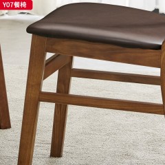 千匠一品 北欧风格优质麻布  西皮+密度海绵填充+白蜡木实木框架餐椅 Y07餐椅-H