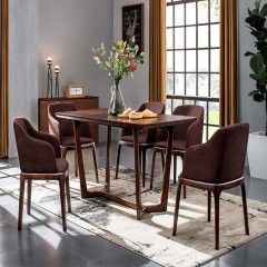 千匠一品精选北欧风格优质进口白蜡木餐椅+高级织布Y005-E
