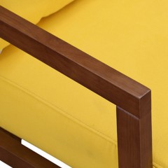 千匠一品北欧风格橡木框架+实木脚休闲椅JX-001#-X