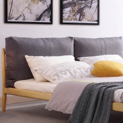 △千匠一品北欧风格精选优质进口白蜡木卧室1.5m 1.8m双人床C-8007-X