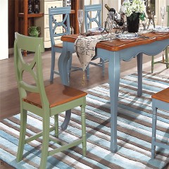 △千匠一品地中海风格精选优质橡木+高密度实木颗粒板餐椅YF-A01-E