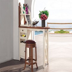 △千匠一品地中海风格精选优质橡木+高密度实木颗粒板吧凳YF952-E