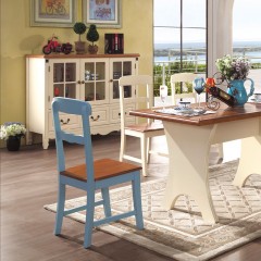△千匠一品地中海风格精选优质橡木+高密度实木颗粒板餐椅YF-A02-E