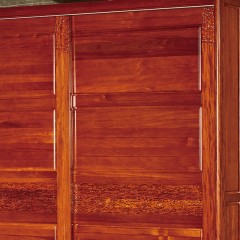 千匠一品中式风格进口全实木非洲红檀木趟门衣柜2323-X