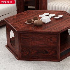 △【精品】千匠一品新中式风格优质柬埔寨黑酸枝+五金配件1.38m大几-如来-J