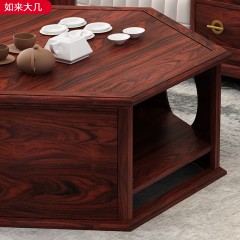 △【精品】千匠一品新中式风格优质柬埔寨黑酸枝+五金配件1.38m大几-如来-J