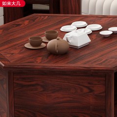 △【精品】千匠一品新中式风格优质柬埔寨黑酸枝+五金配件1.38m大几-如来-J