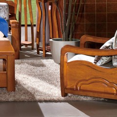 千匠一品新中式风格优质橡木（1+2+3位）组合沙发8205-E