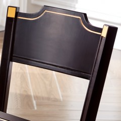 △【精品】千匠一品轻奢美式进口橡胶木+中纤板+环保油漆硬板餐椅E303-M
