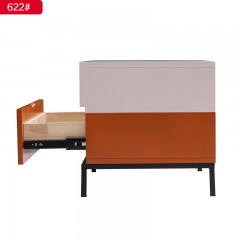 千匠一品现代风格E1级高密度中纤板+橡木抽屉+环保烤漆+碳素钢封釉床头柜622#-B