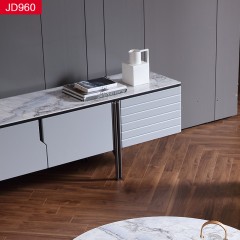 △【精品】千匠一品 轻奢现代极简风E1级国家环保板+五金架 脚+普通导轨+亮光岩板+三胺抽斗2m电视柜-JD960-J